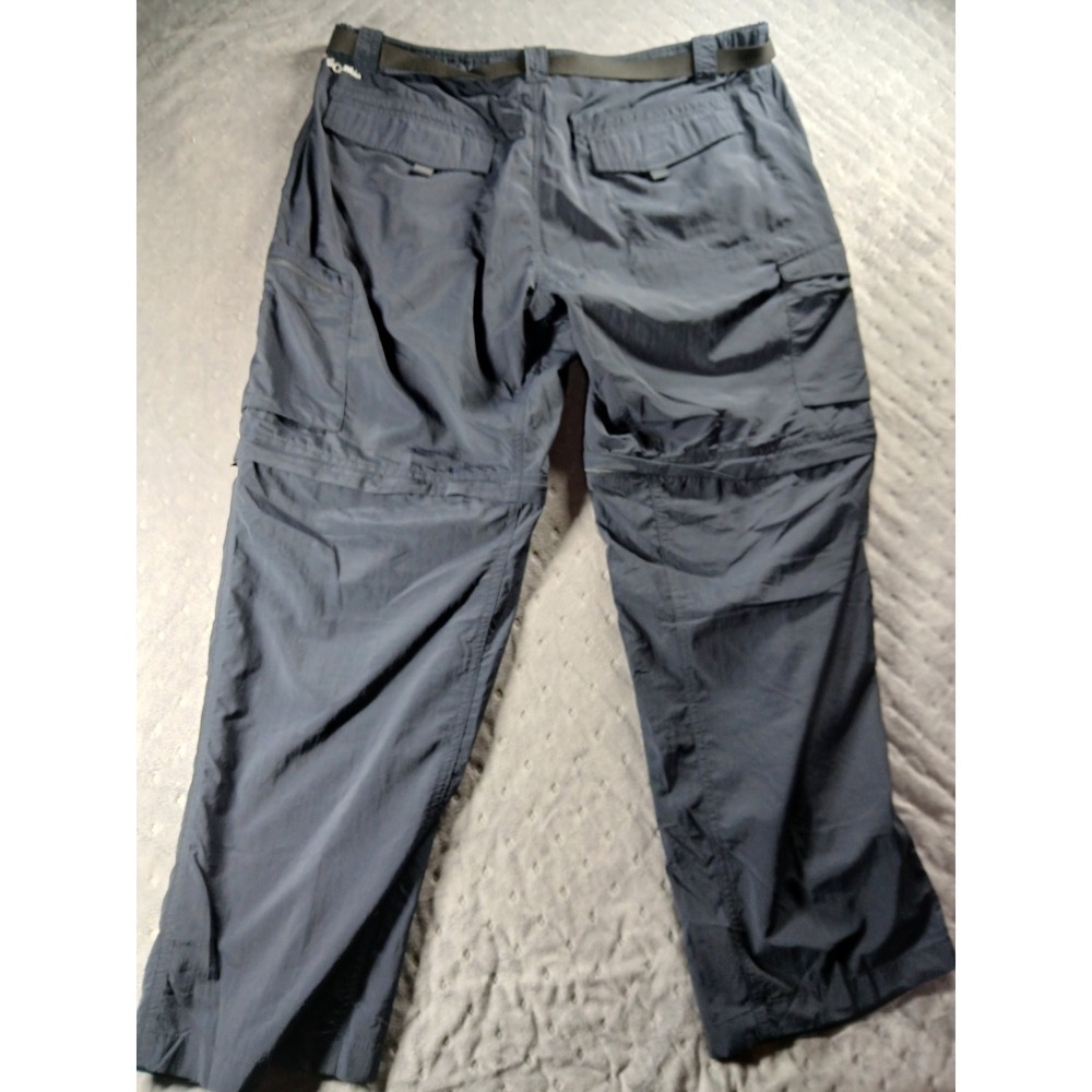 Columbia Omni-Shade Convertible Hiking Pants Mens 42x30 Navy Blue Zip Off Cargo - Picture 7 of 7